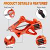 Nilight Electric Car Jack 3 Ton 6600LBS Floor Jack Kit Automatic 12V Electric Scissor Lift Jack Portable Repair Tool with Remote Control Double Jack Pads for Car Tire Change Replacement, Orange Red(3 T)