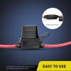 Nilight GA0004 5Pack 12AWG Inline Wiring Harness 12 Gauge ATC/ATO Automotive Holder with 30A Fuse Blade Standard Plug Socket-5 Pack, 2 Years Warranty(10Pcs 14AWG Fuse Holder)