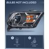 Nilight Headlight Assembly Compatible with 2005 2006 2007 2008 2009 Ford Mustang Headlamps Replacement Black Housing Clear Reflector Upgraded clear Lens Driver and Passenger Side(Black Housing + Amber Reflector)