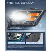 Nilight Headlight Assembly Compatible with 2005 2006 2007 2008 2009 Ford Mustang Headlamps Replacement Black Housing Clear Reflector Upgraded clear Lens Driver and Passenger Side(Black Housing + Amber Reflector)