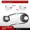 Nilight LED Light Bar Wiring Harness 2 PCS 12 AWG Extension Kit 10 Feet for Off Road Work Lights Driving Fog Boat Lighting(14AWG -10FT 1Pc)