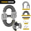 Nilight Safety Chain Connector Link, 1/2In Tow Hitch Hammerlock Coupling Link, 2 Pcs Forged Steel Tow Chain Connector for Chain Link/Recovery Rope Link/Shackle, 12000 lbs Load Limit, Grey(Grey)