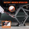 Nilight Scissor Jack Kit for Car 1.5 Ton(3307 lbs), Heavy Duty Portable Steel Scissor Lift Jack Car Tire Changing Kit with Ratchet & Lug Wrench for Sedan SUV MPV, 3.9”-13.6” Lifting Range, Black(2T with Ratchet Wrench  Black)
