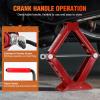 Nilight Scissor Jack Kit for Car 1.5 Ton(3307 lbs), Heavy Duty Portable Steel Scissor Lift Jack Car Tire Changing Kit with Ratchet & Lug Wrench for Sedan SUV MPV, 3.9”-13.6” Lifting Range, Black(1.5T with Crank Handle  Red)