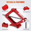 Nilight Scissor Jack Kit for Car 1.5 Ton(3307 lbs), Heavy Duty Portable Steel Scissor Lift Jack Car Tire Changing Kit with Ratchet & Lug Wrench for Sedan SUV MPV, 3.9”-13.6” Lifting Range, Black(1.5T with Crank Handle  Red)