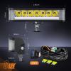 Nilight Side Shooter LED Pods with DRL 6.5 Inch 2089LM Spot Flood Combo Light Bar w/ 16AWG Wiring Kit for Fog Driving Auxiliary Lamp on Truck ATV UTV Jeep(6.5 Inch sideshooter light w/ amber DRL)