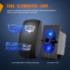 Nilight Speaker Rocker Switch Led Light Bar 5 Pin Laser On Off SPST switches 20A/12V 10A/24V Blue with Jumper Wires Set for Cars Trucks Boats ATVs UTVs RVs(BILGE PUMP)
