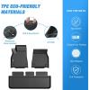 Nilight TPE Floor Mats for Tesla Model Y 5-Seat 2021 2022 2023 2024 2025 All Weather Custom Fit Heavy Duty Floor Liners(2021-2025 Model S)