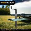 Nilight Trailer Jack 8000 LBS Weld On Heavy Duty Trailer Jacks Alloy Steel Square Direct Utility Trailers Tongue Jack 14 Inch Lift Adjustable Drop Leg RV Jack for Boat RV Camper Horse Yacht Trailers(15″ 5000lb A-Frame Jack)