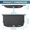 Nilight Trunk Cargo Cover for Hyundai Santa Fe 2024 2025, Retractable Security Shade Rear Cargo Cover, with Trunk Storage Net