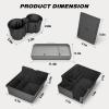 Nilight Upgraded Accessories Compatible for Tesla Model 3 2021-2023 Model Y 2021-2024, Center Armrest Console Organizer Tray and Hidden Storage Box, 3-Pack(5PCS)