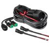 Nilight 10018W 14AWG DT Connector Wiring Harness Kit Bar 12V On Off Switch Power Relay Blade Fuse for Off Road LED Work Light-ONE Lead(14AWG Wiring Harness-2 Leads)