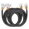 Nilight 2 PCS 14 AWG 10 Feet Wiring Harness Extension Kit for LED Light Bar Off Road Auxiliary Ditch A-Pillar Lights Driving Fog Boat Lighting(16AWG -10FT 3Wires)