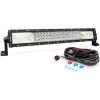 Nilight 22 Inch 270W Triple Row BarFlood Spot Combo Waterproof Led Work Light 28800LM Off Road Driving Lamp with Wiring Harness Kit, 2 Years Warranty