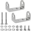Nilight 2PCS Stainless Steel Mounting Base Brackets Adjustable Mount Bracket Kits for Round and Square 4.5Inch 27W 42W LED Light Bar