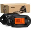 Nilight 2Pcs 40W Flush Mount LED Pods Flood LED Work Light Bar, Off Road Backup Driving Lights Fog Lamp for Jeep Bumper ATV UTV SUV Truck Boat(4 Inch 20W Amber Light)
