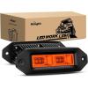 Nilight 2Pcs 40W Flush Mount LED Pods Flood LED Work Light Bar, Off Road Backup Driving Lights Fog Lamp for Jeep Bumper ATV UTV SUV Truck Boat(6 Inch 40W Amber Light)