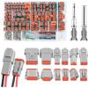 Nilight 3 PIN DT Connector Kit 3 Sets Size 16 Solid Contacts Waterproof Male Female Terminal for 14-20 AWG DT Series Connector Car Truck Motorcycle Off-Road Vehicles Boat(DT 2-12Pin 50 Sets w/Removal Tool)