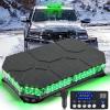 Nilight 42 LED Roof Top Strobe Lights Hazard Emergency Safety Warning Flashing Light Bar w/Control Panel Magnetic Mount 12V 24V Car Truck Tractor Snow Plow Construction Vehicles(Green)