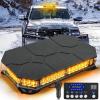 Nilight 42 LED Roof Top Strobe Lights Hazard Emergency Safety Warning Flashing Light Bar w/Control Panel Magnetic Mount 12V 24V Car Truck Tractor Snow Plow Construction Vehicles(Amber)