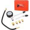 Nilight Cylinder Leak Down Tester, Gasoline Engine Compression Dual Gauge Leakdown Detector Automotive Tool Set with 10 12 14mm Spark Plugs(8pcs)
