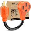 Nilight Dryer Adapter Cord 30 Amp to 30Amp 4 Prong 125V/250V 7500 Watt Pure Copper New Outlet Old Plug Conversion Heavy Duty 10 Gauge Wire 14-30P 10-30R 30M/30F(30M Locking 3Pin/50F)