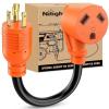 Nilight Dryer Adapter Cord 30 Amp to 30Amp 4 Prong 125V/250V 7500 Watt Pure Copper New Outlet Old Plug Conversion Heavy Duty 10 Gauge Wire 14-30P 10-30R 30M/30F(30M Locking 3Pin/30F)