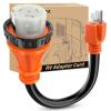 Nilight Dryer Adapter Cord 30 Amp to 30Amp 4 Prong 125V/250V 7500 Watt Pure Copper New Outlet Old Plug Conversion Heavy Duty 10 Gauge Wire 14-30P 10-30R 30M/30F(Orange)