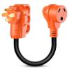 Nilight Dryer Adapter Cord 30 Amp to 30Amp 4 Prong 125V/250V 7500 Watt Pure Copper New Outlet Old Plug Conversion Heavy Duty 10 Gauge Wire 14-30P 10-30R 30M/30F(50M/30F)