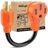 Nilight Dryer Adapter Cord 30 Amp to 30Amp 4 Prong 125V/250V 7500 Watt Pure Copper New Outlet Old Plug Conversion Heavy Duty 10 Gauge Wire 14-30P 10-30R 30M/30F(30M Locking 4Pin/50F)