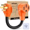 Nilight Dryer Adapter Cord 30 Amp to 30Amp 4 Prong 125V/250V 7500 Watt Pure Copper New Outlet Old Plug Conversion Heavy Duty 10 Gauge Wire 14-30P 10-30R 30M/30F(New dryer plug to EV)
