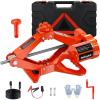 Nilight Electric Car Jack 3 Ton 6600LBS Floor Jack Kit Automatic 12V Electric Scissor Lift Jack Portable Repair Tool with Remote Control Double Jack Pads for Car Tire Change Replacement, Orange Red(3 T)
