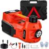 Nilight Electric Car Jack 3 Ton 6600LBS Floor Jack Kit Automatic 12V Electric Scissor Lift Jack Portable Repair Tool with Remote Control Double Jack Pads for Car Tire Change Replacement, Orange Red(5 T)