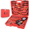 Nilight Fuel Pressure Gauge Tester Kit with Quick Connected Hose, 0-100 PSI Fuel Pressure Tester Tool with 6.30 7.89 9.49 Fuel Line Fittings, 4PCS(Master A)