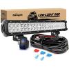 Nilight LED Light Bar 20 Inch 126W Spot Flood Combo Led Off Road Lights 12V 5Pin Rocker Switch LED Light Bar Wiring Harness Kit, 2 Years Warranty, Model: ZH082, Clear
