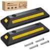 Nilight Parking Curb – Heavy Duty Rubber Garage Driveway Car Wheel Stopper Parking Aid Block Gadgets, 2-Pack(2 PACK)
