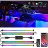 Nilight RGB LED Car Interior Stripe Light with APP Control Multicolor Music Sync Mode Waterproof Car Under-Glow Lighting Lamp Kits Universal Cars Truck ATV UTV(APP RGBIC Lights)