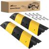 Nilight Rubber Speed Bump, 39.3″ Heavy Duty 2 Channel Cable Protector Speed Humps for Garage Gravel Roads Asphalt Concrete, 19000 lbs Load Capacity, 2-Pack