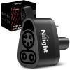 Nilight Tesla to J1772 Adapter 48A 250AC, Fit for All J1772 EVs All J1772 EVs, Portable Charger Adapter Compatible with Tesla Destination Charger Mobile Connector Wall Connector(CCS1 to Tesla Adapter)