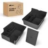 Nilight Upgraded Accessories Compatible for Tesla Model 3 2021-2023 Model Y 2021-2024, Center Armrest Console Organizer Tray and Hidden Storage Box, 3-Pack(3PCS)