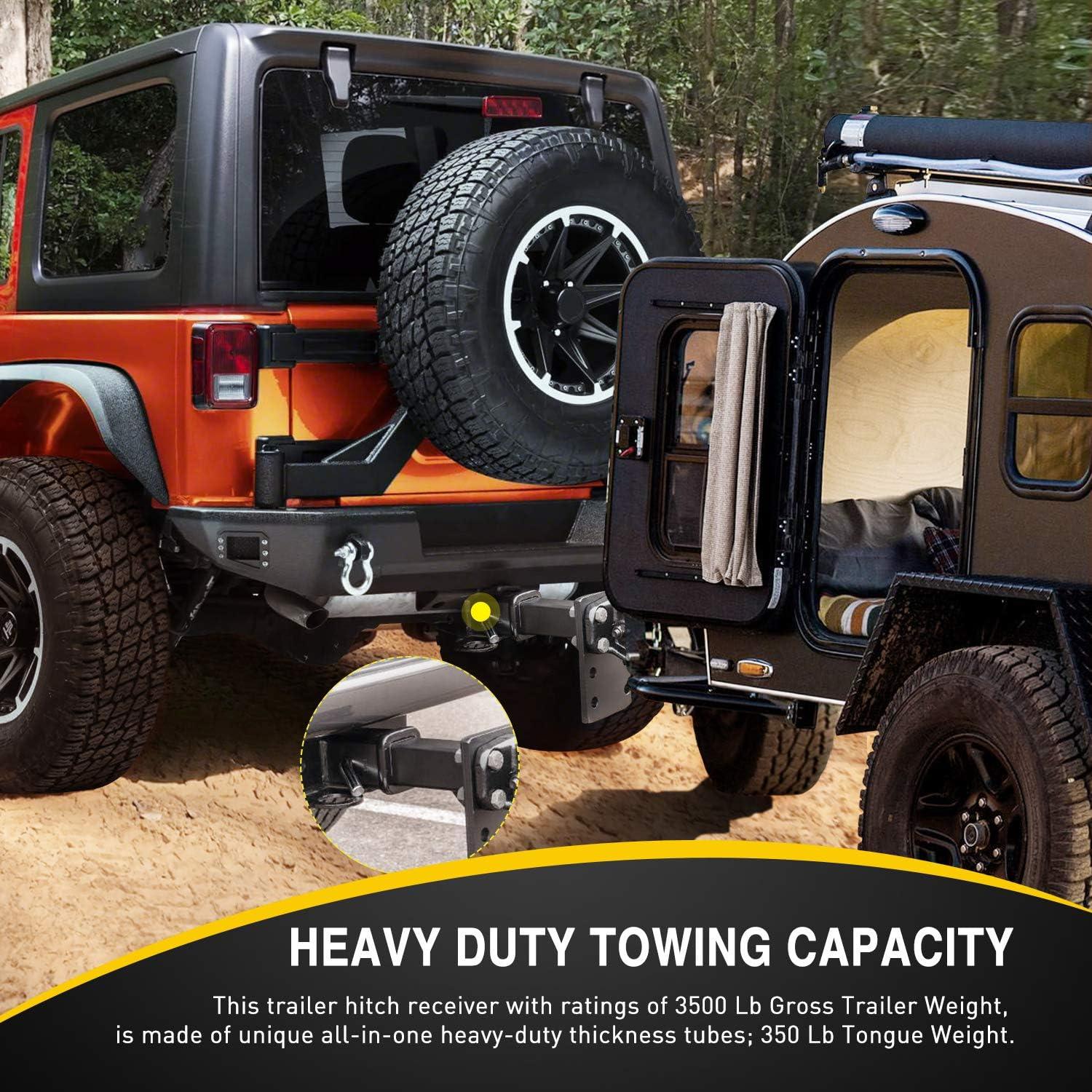 imageNilight 2 Inch Rear Trailer Hitch Receiver Class 3 Tow Towing Hitch ampamp Cover Kit for Dodge Ram 1500 2019 2020 2021 2022 2023 2024 with Hitch CoverJK 20072018 Tow Hitch Receiver