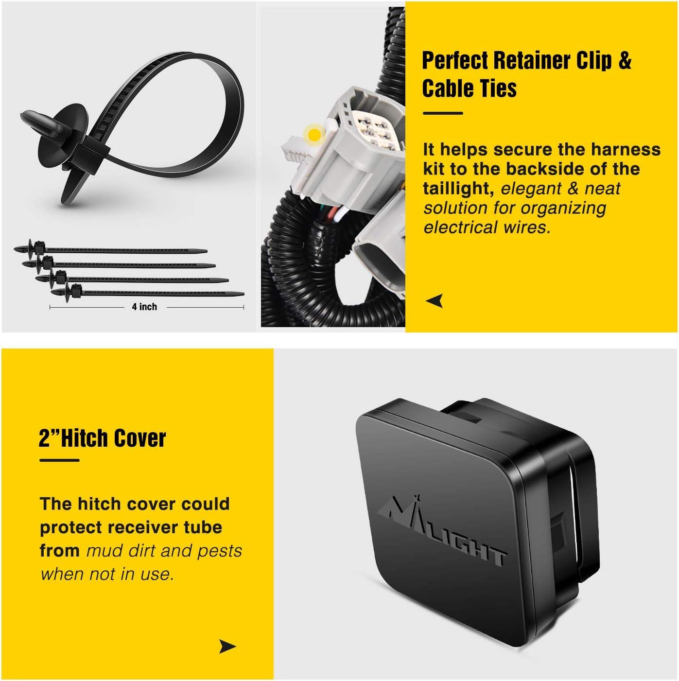 imageNilight 2 Inch Rear Trailer Hitch Receiver Class 3 Tow Towing Hitch ampamp Cover Kit for Dodge Ram 1500 2019 2020 2021 2022 2023 2024 with Hitch CoverJK 20072018 Tow Hitch Receiver