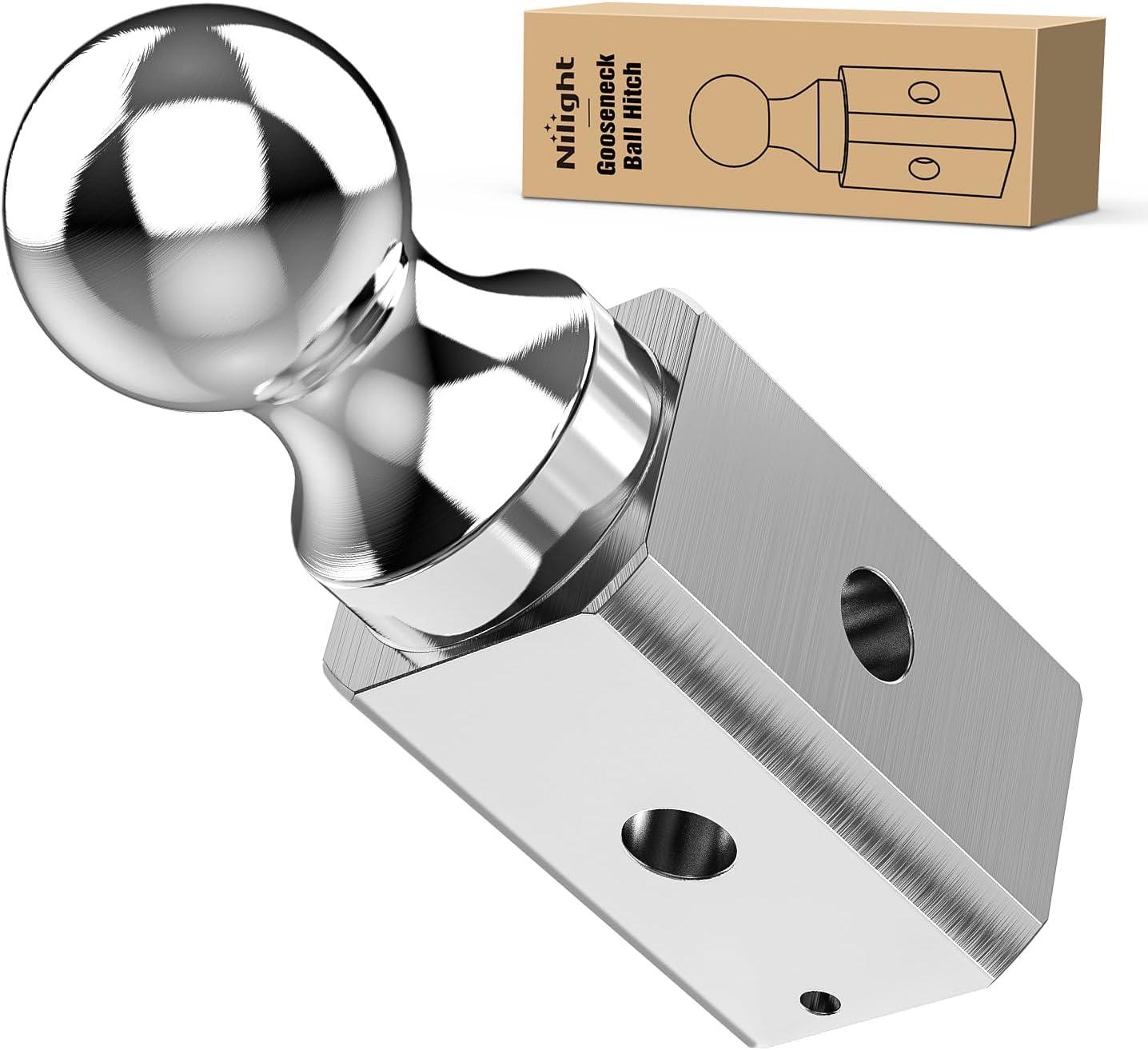 imageNilight GNXA2000 Gooseneck Hitch Ball Compatible with BampampW Trailer Hitches 2516 Inch Replacement Gooseneck Tow Hitch Ball 30000lbs Load Capacity
