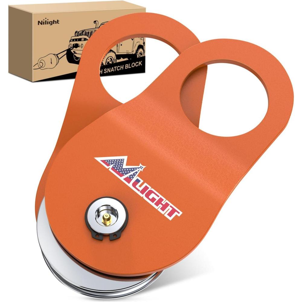 imageNilight 10 Ton Winch Snatch Block Towing Pulley Blocks 22000 LBS Capacity Winch Hook Accessories Heavy Duty Offroad Recovery Accessory for Truck Tractor ATV ampamp UTV