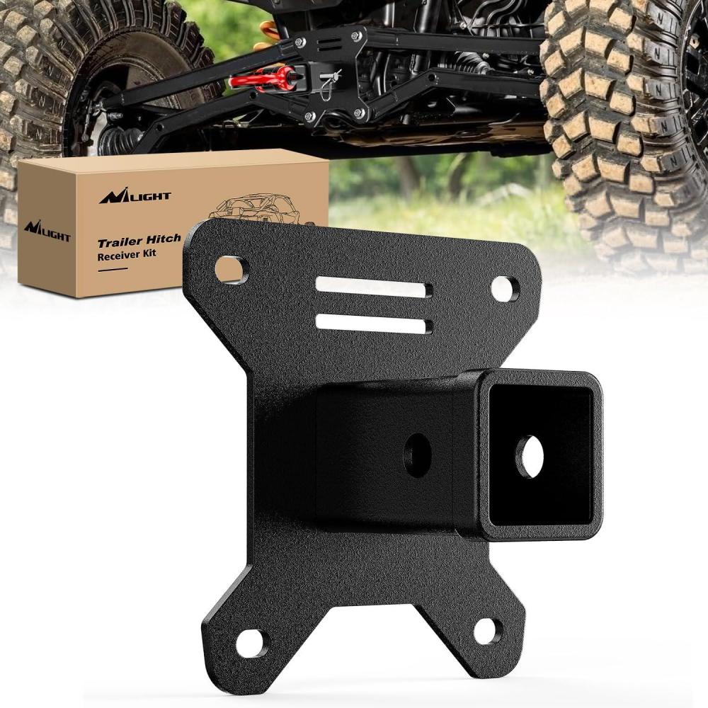 imageNilight 2 Inch Rear Trailer Hitch Receiver Class 3 Tow Towing Hitch ampamp Cover Kit for Dodge Ram 1500 2019 2020 2021 2022 2023 2024 with Hitch CoverFor Polaris RZR XP1000 20142024
