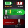 Nilight 9005/HB3 H11/H9/H8 LED Bulbs, High and Low Beam Fog Ligh Bulbs Combo, 6000K Cool White IP67, Plug and Play, 4-Pack(White)