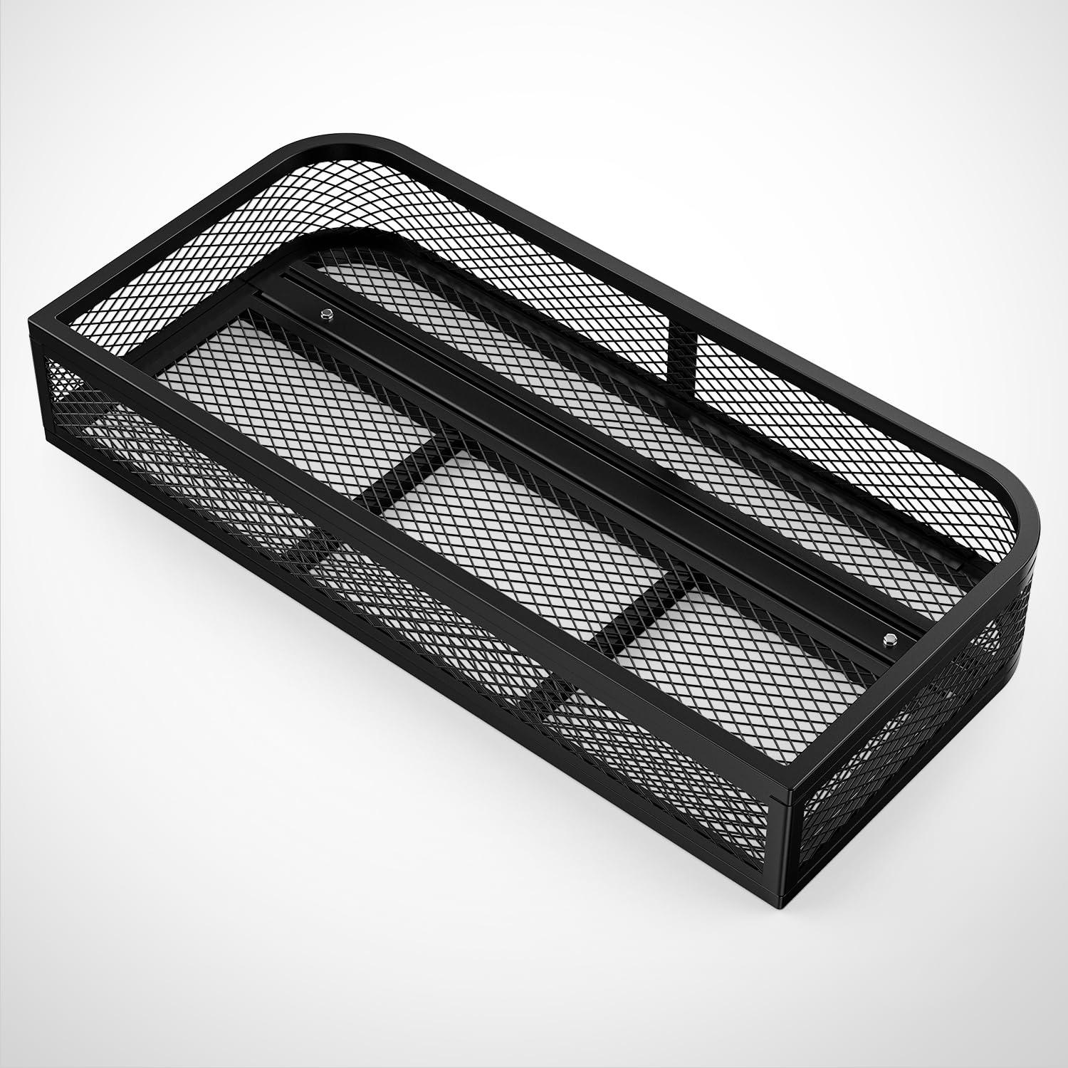 imageNilight ATV Front Cargo Basket 17quot W x 36quot L x 63quot H Racks and Baskets with Steel Mesh Frame Heavy Duty ATV Storage Cargo Box Attachments for Luggage Carrier