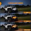 Nilight 20Inch Off-Road LED Light Bar, 420W 3 Lighting Modes (White/Amber/White&Amber) Driving Fog Light Spot Flood Lights with 16AWG Wiring Harness for Truck Car ATV SUV Jeep Boat(Amber White 3 Modes)