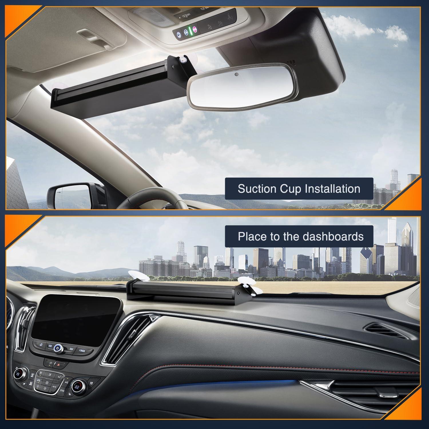 imageNilight 12LED Traffic Advisor Strobe Light Bar Red Blue Emergency Warning Hazard Safety Dash FrontRear Windshield Flashing Lights for Cars Trucks Police Firefighter Plow Construction VehiclesRed