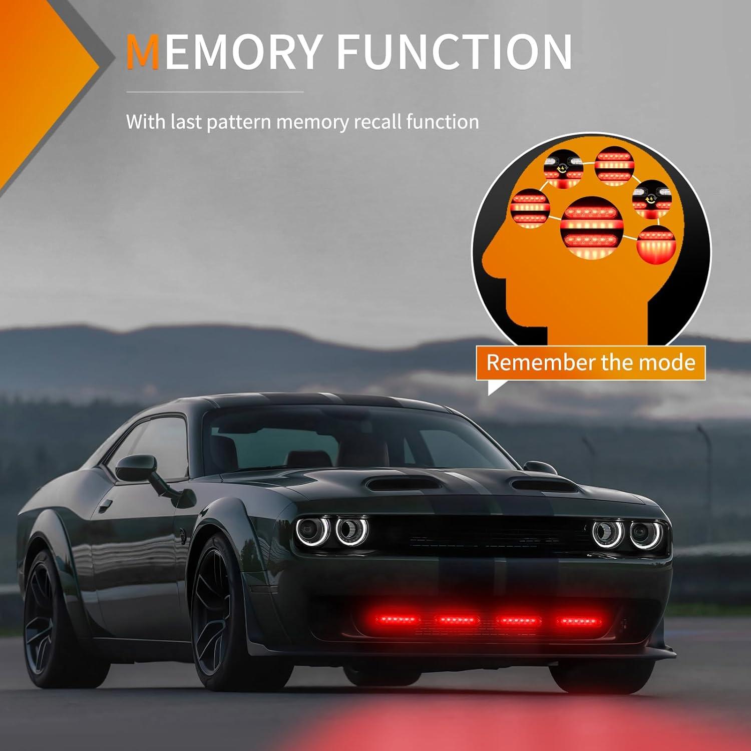 imageNilight 6LED Emergency Strobe Lights 4PCS Ultra slim Surface Mount Hazard Caution Light bar 1224V Sync Feature Warning Flashing kit for Truck Car Vehicle ATV SUV UTV Yellow and Blueclear